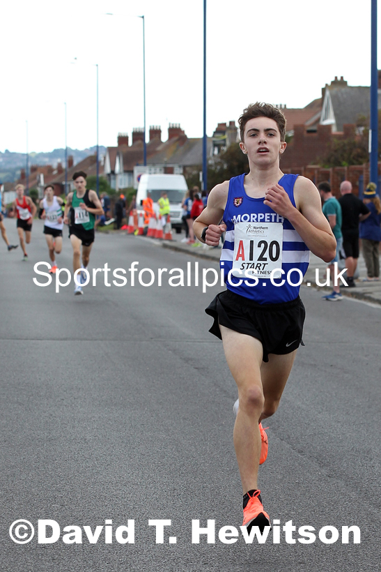 Mens under-17s 2021 Northern 6 and 4 Stage and Young Athletes Road Relays, Redcar. Photo: David T. Hewitson/Sports for All Pics